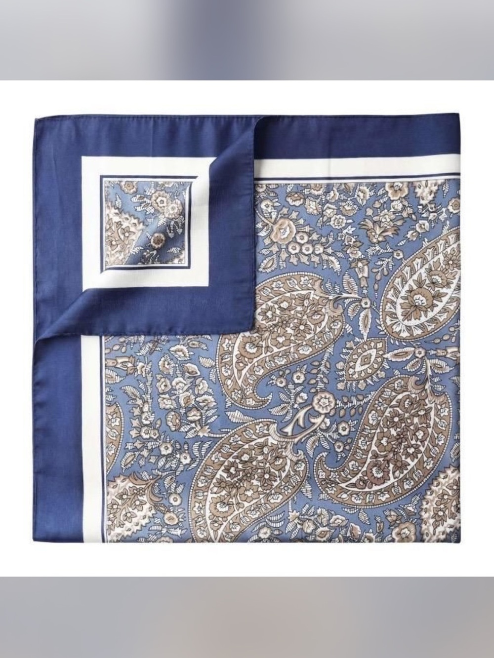 Classic Blue Paisley scarf